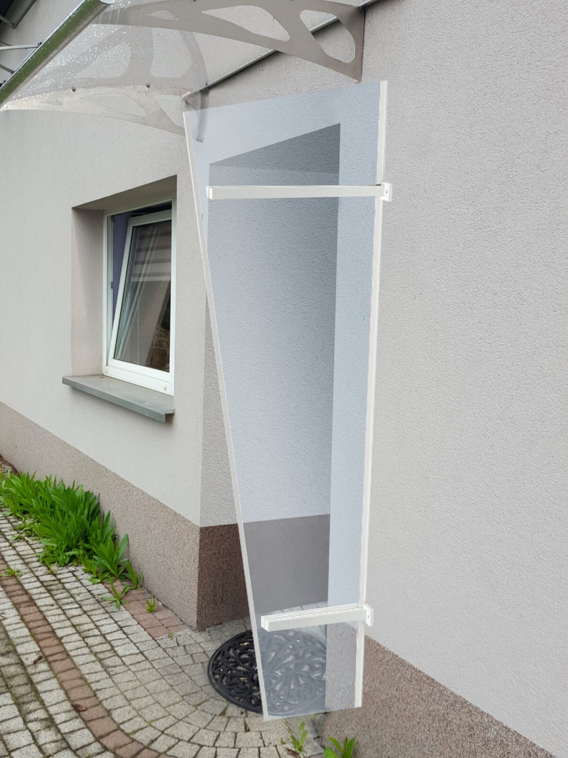 Univerzální boční stěna LANITPLAST UNI bílá / PLEXI