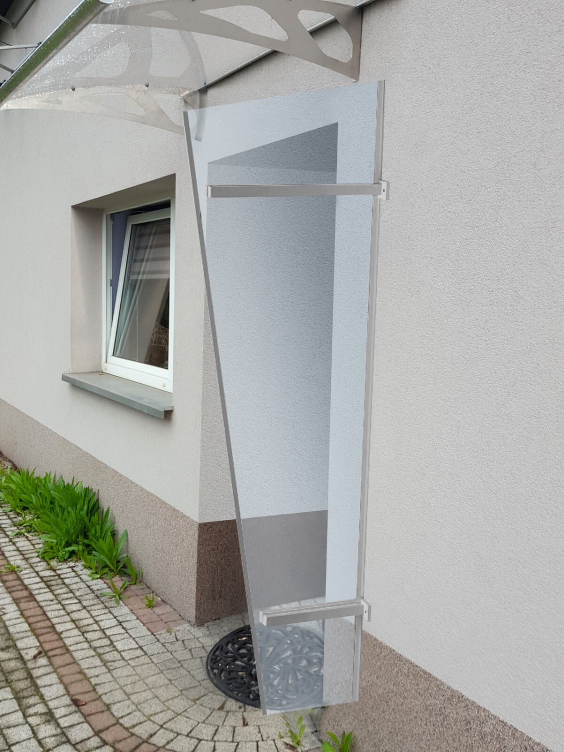 Univerzální boční stěna LANITPLAST UNI stříbrná / PLEXI