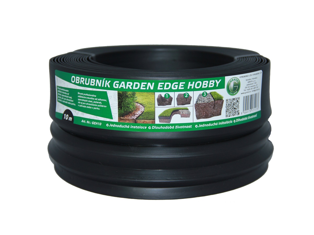 GARDEN EDGE HOBBY Obrubník zahradní 10 m černý