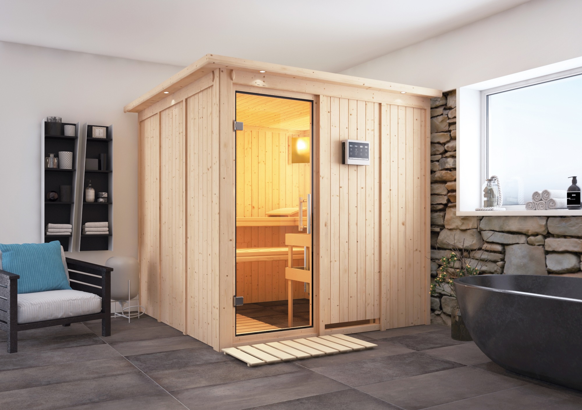 Finská sauna KARIBU RODIN (75730)