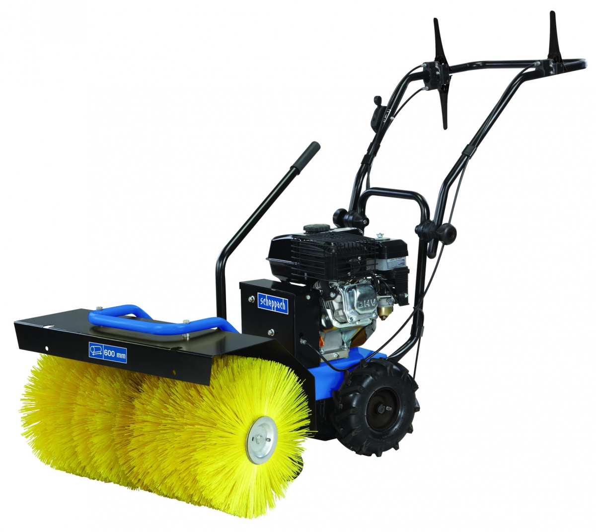 Motorový zametací kartáč + sněhová radlice + zásobník Scheppach SC 2400 P