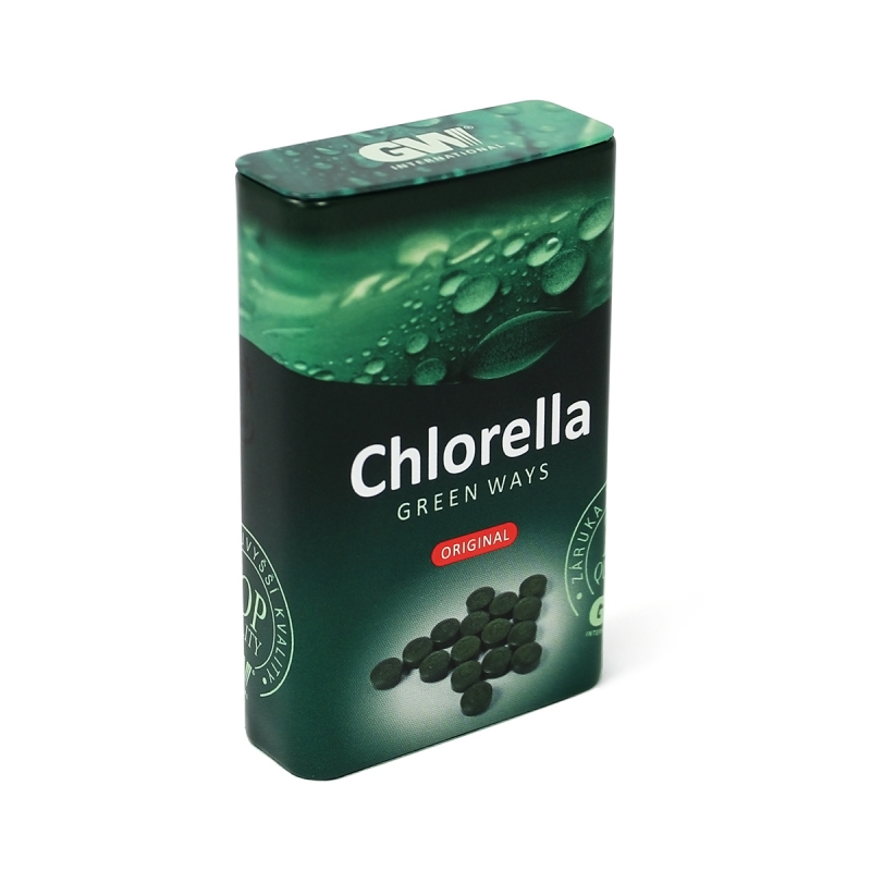 Green Ways cestovní krabička na Chlorellu a zelený ječmen v tabletách