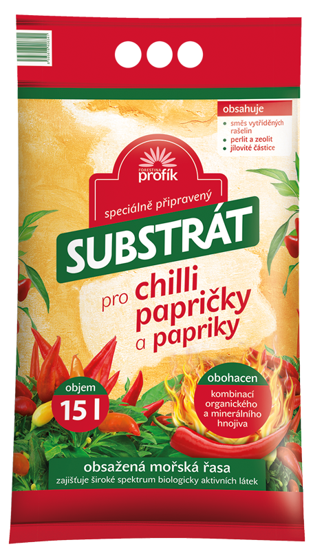 Substrát pro chilli papričky a papriky Forestina PROFÍK 15 l